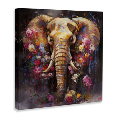 «Flower Swathed Elephant» par Marta Wiley