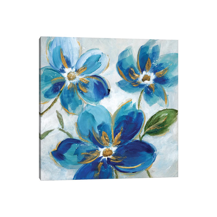 Flowering Blues I by Nan - Print on Canvas
