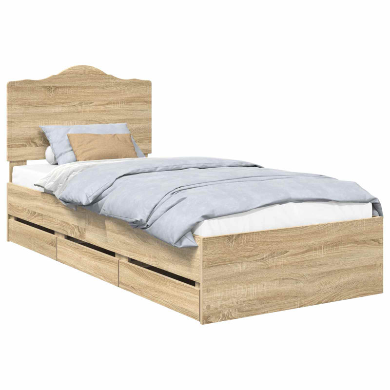 Bed Frame, Small Single (2'6), Sonoma Oak