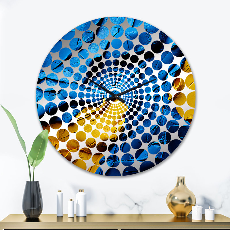 Annlee - Horloge murale peinture abstraite, Très grand