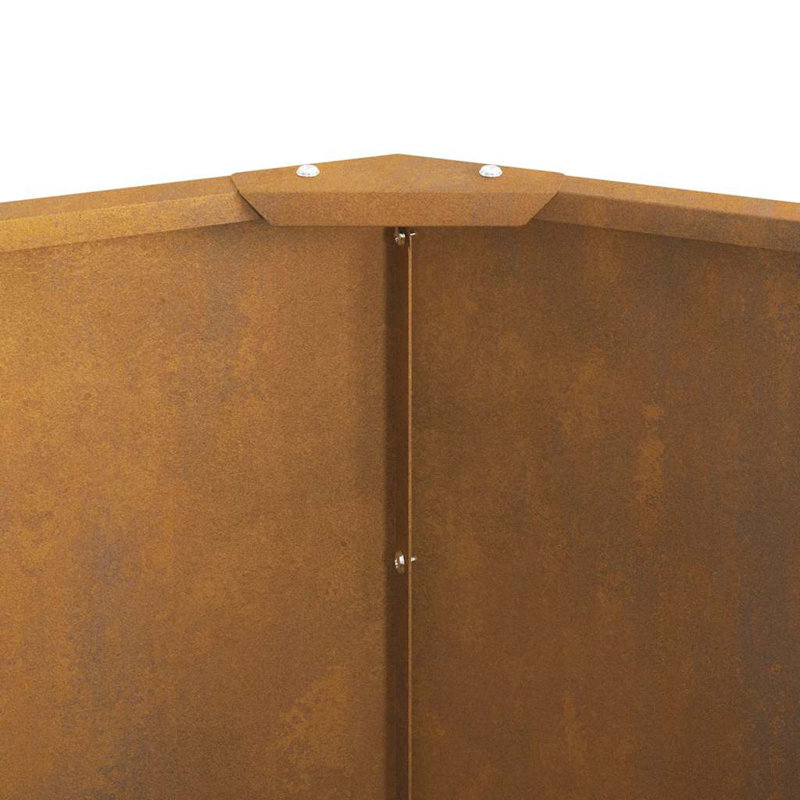 Planter Box, Rusty, 50cm H x 90cm W x 90cm D