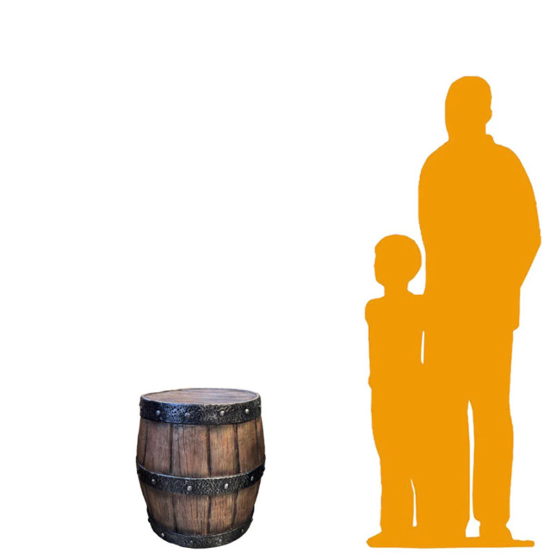 Small Barrel Life Size Statue