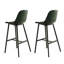Chaise d'appoint à dossier solide vert foncé (ensemble de 2)-2036618708-2036618710