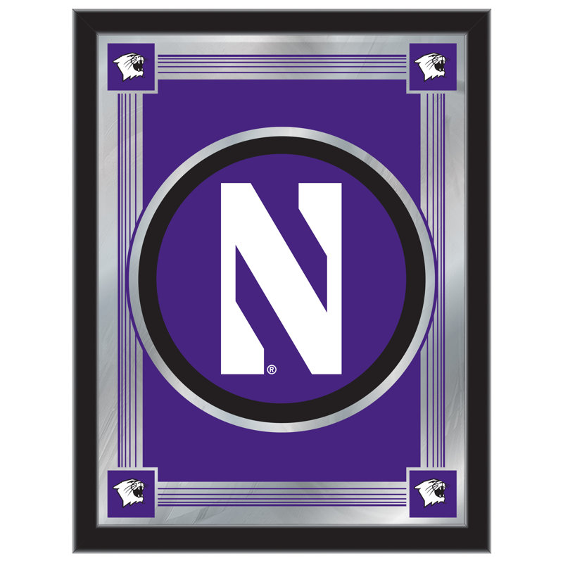 NCAA Logo Mirror, impression encadrée, Northwestern