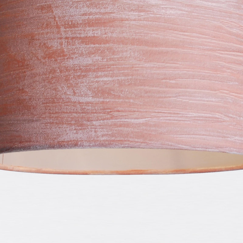 20cm H Fabric Drum Pendant Shade, Blush pink
