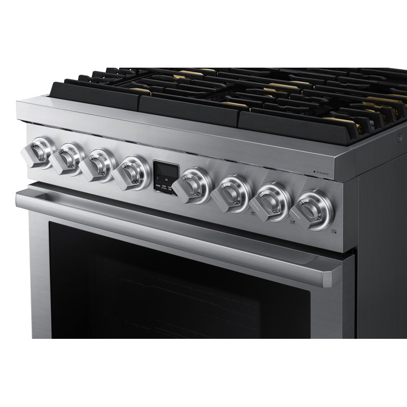 36" Pro-Range 6 Burners, Transitional, Silver, NG/LP, Natural Gas/Liquid Propane