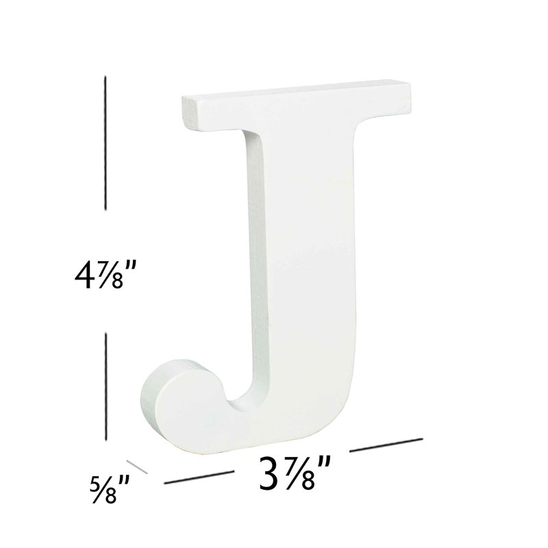 Bloc de lettres en bois, J