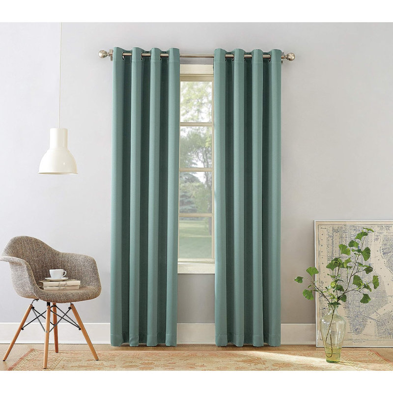 Blackout Curtain Single Panel, Mineral, 54" W x 84" L