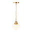 Luminaire suspendu en verre opale brillant 1 lumière