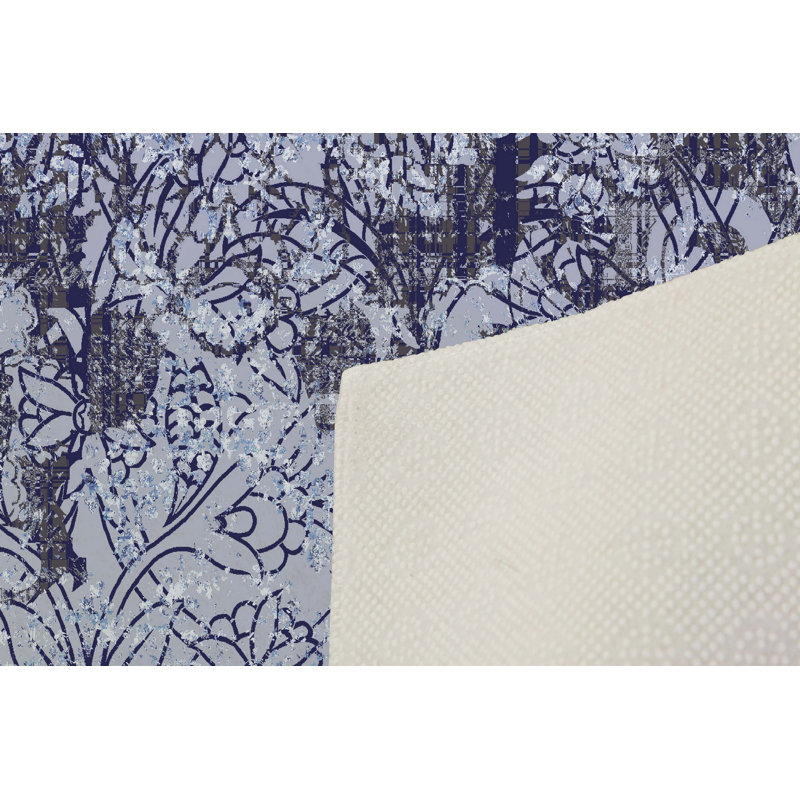Elegant Hall Carpet, 3D Digital Print Design, 3.9 x 4.9 ft | 100% Polyester, Antibacterial, Non-Slip PVC Dot Underside, Pile Height: 0.04 in, Machine Washable, Perfect for Living Room & Entryway Decor