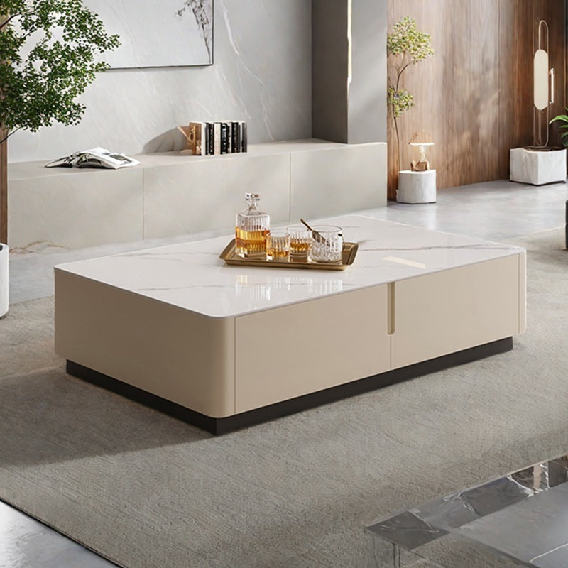 Table basse rectangulaire simple, H 15,7 po x L 47,2 po x l 23,6 po