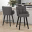 Tabouret de bar 26 po pivotant sur 360 ° à hauteur de comptoir 26 pi, chaises de îlot de cuisine avec pieds en bois-1351488999-1351705099