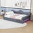 Queen Upholstered Daybed with Built-In LED Light Strips-1722878822