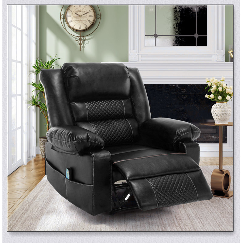 Fauteuil inclinable de massage en cuir respirant avec plusieurs modes de relaxation et une structure robuste pour un confort ultime
