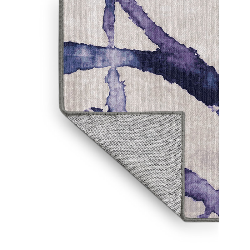 Machine Washable Gray Area Rug, Rectangle 7' x 10'