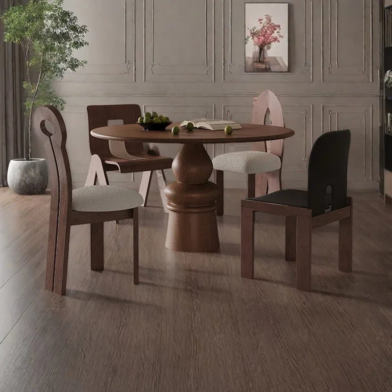 Table ronde rétro française, 29.53"H x 47.24"L x 47.24"W