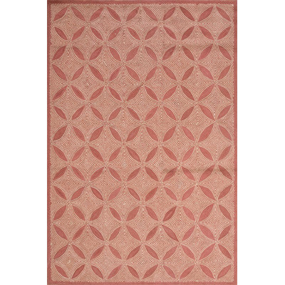 Tapis crocheté américain en rouge / rose