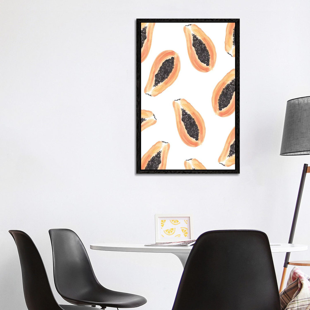 Papayas von Sabina Fenn - Galerie- Giclée auf Leinwand