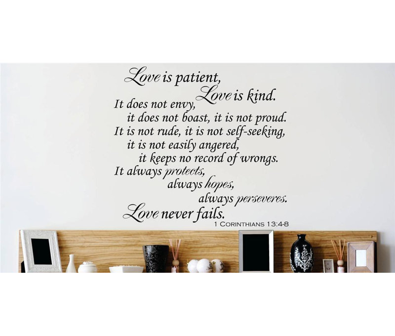 Décalcomanie murale love is patient
