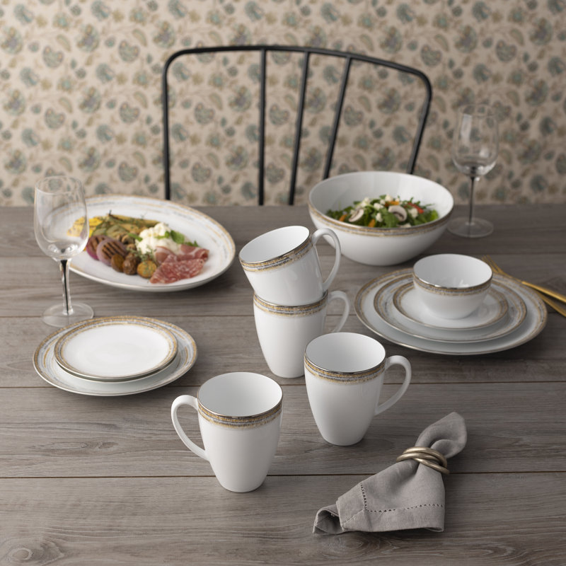 Ensemble de 4 grandes assiettes Noritake Raylan, 10,50 po