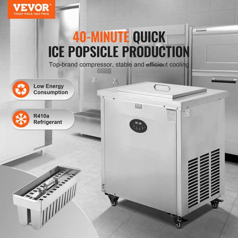 Commercial Grade Stainless Steel Ice Popsicle Machine with Hand Crank