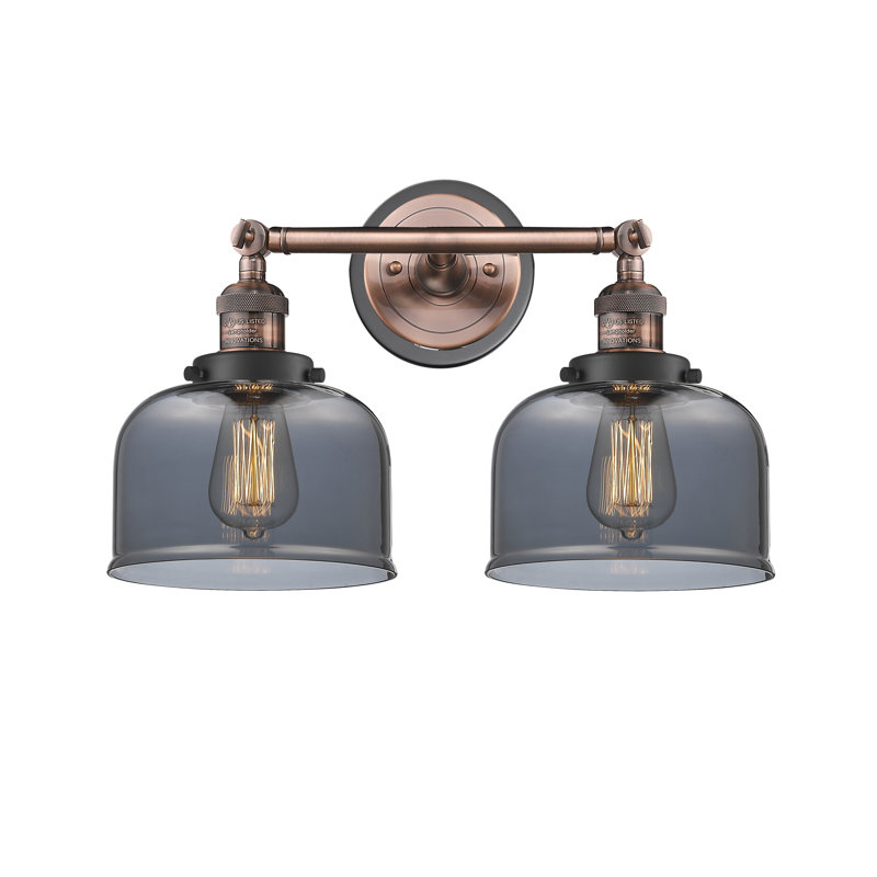 Anglo 2 - Light Dimmable Vanity Light, Plated Smoke