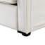 Console moderne rembourrée avec 2 pièces, 114,2 po, 4 pièces, tissu en lin, structure en bois massif, siège en éponge respirante, console pour appartement 4, ports, base, décoration de la maison-746482018