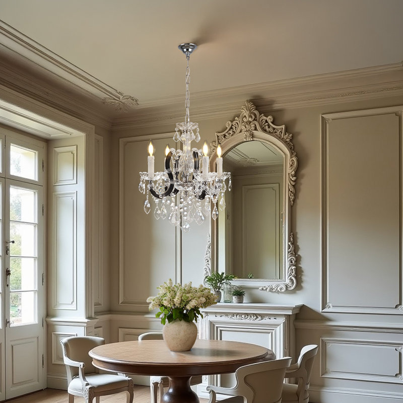 Lustre classique / traditionnel en cristal 4/8/18/24 à intensité variable