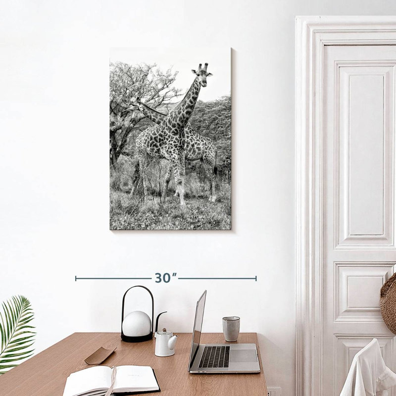 Mère et jeune girafe Brampt, H 30 po x l 20 po