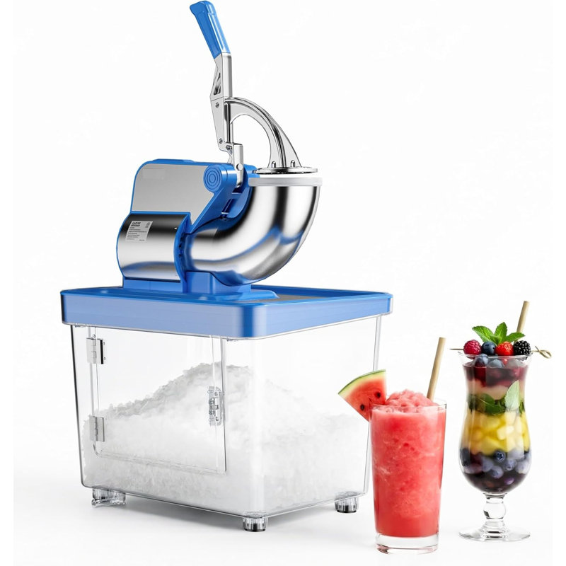 Broyeur à glace commercial, avec boîte de rangement de 34 L, 661 LBS / H