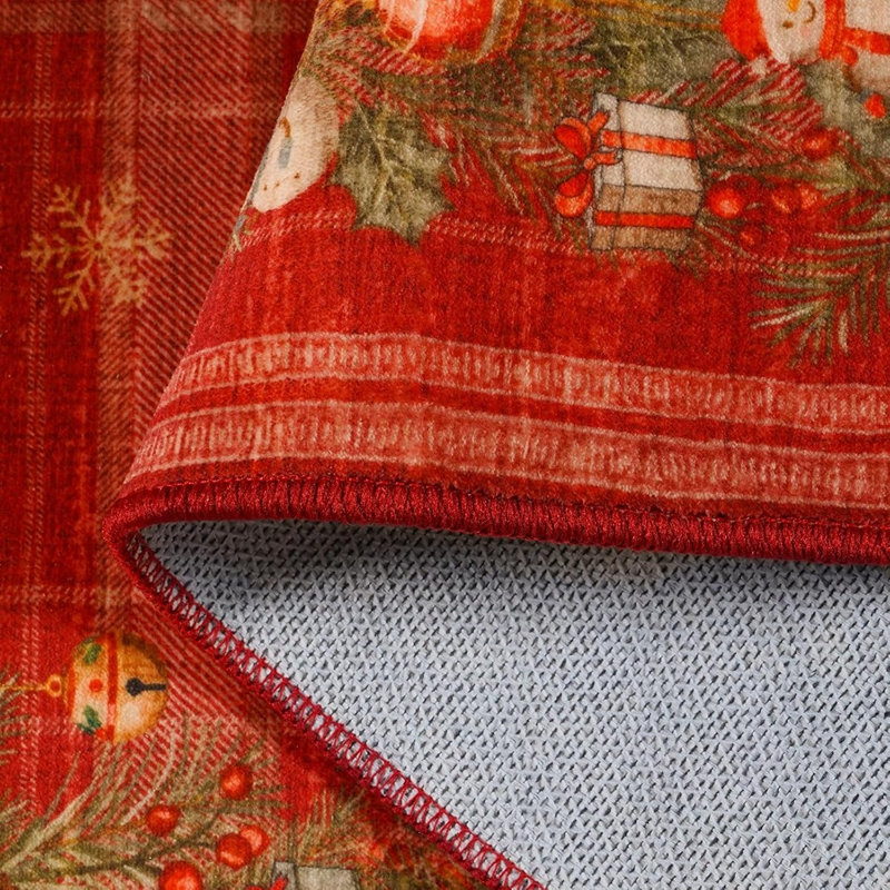 Wool and Faux Leather Washable Indoor Rug
