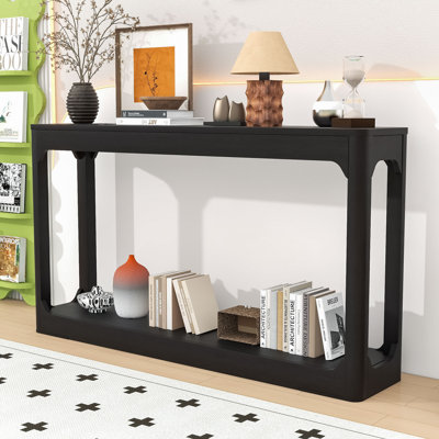 Minimalist Console Table with Open-Shelf Storage
