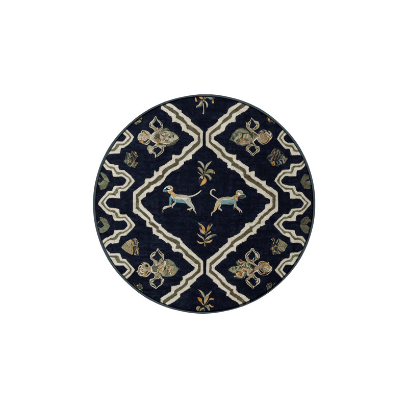 Silky Soft Plush Gray Area Rug, Round 6'