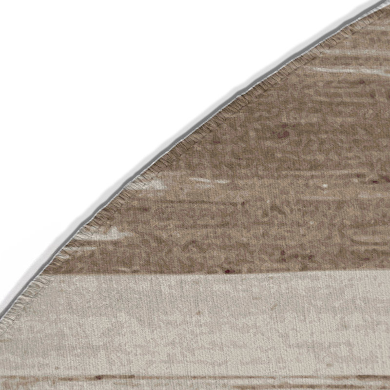 Watercolor Gray Indoor and Outdoor Area Rug, Round 5'
