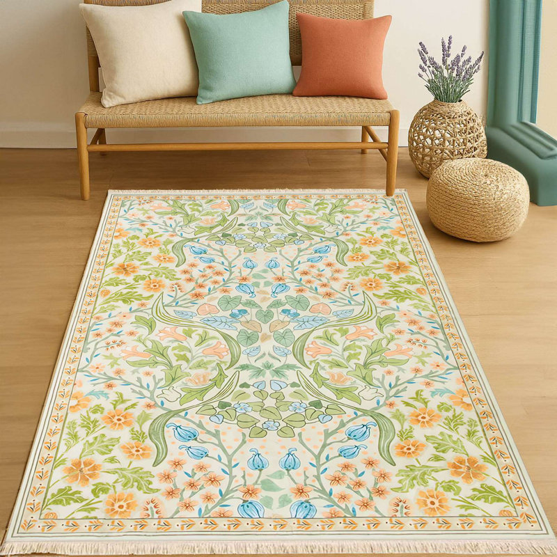 Tapis pastel Botanical Arts & Crafts
