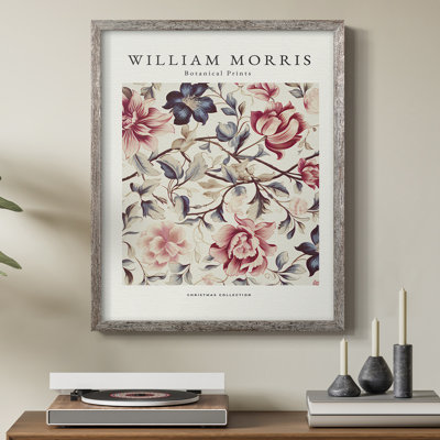 Vintage Floral Print XXXIV Framed Print - Solid Wood