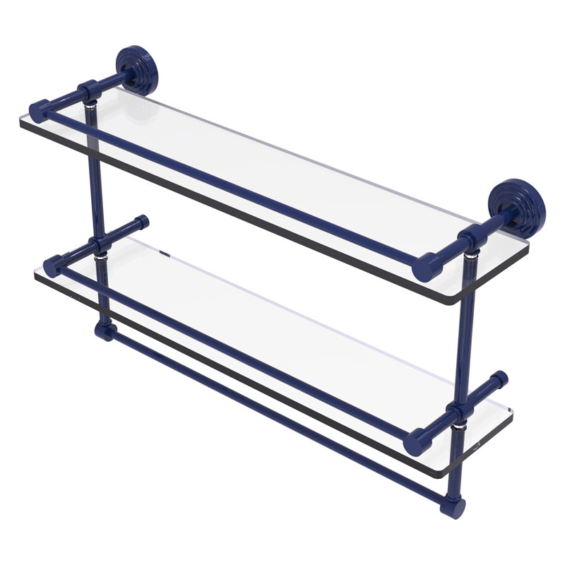 Waverly Place 2 Piece with Towel Bar, 12" H x 22" W x 5" D, Glokzin Teal