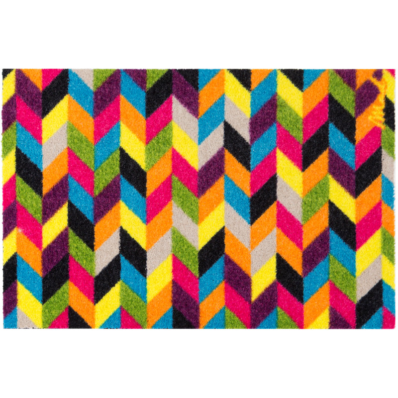 Calvillo Non-Slip Striped Doormat