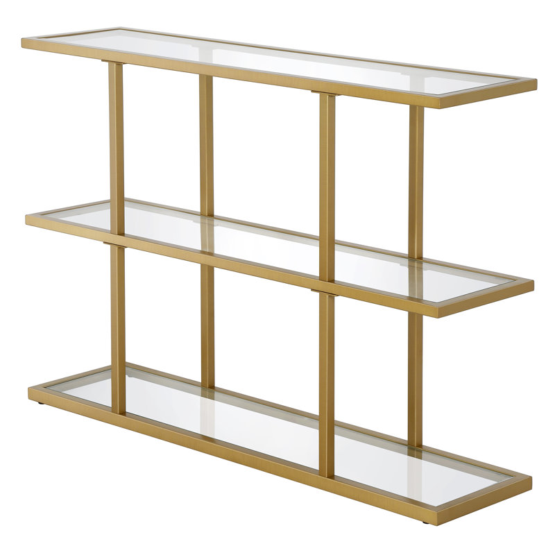 106.7cm Glass Top Console Table, Gold
