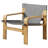Dark Grey Mid - Century Oak Accent Chair, Wide , Detachable Cover, Linen Fabric, Solid Wood Frame, Good For Movie Watching And Washable, Design, Frame Living Room Party-148922156