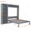 Lit escamotable multifonctionnel peu encombrant avec rangement et confortable pour petits appartements et studios-257777448