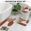 Ensemble de rideau de douche Boho Mid Century