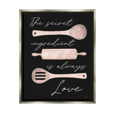 " Secret Ingredient Love Romantic Baking Utensil Quote " by Lux + Me Designs