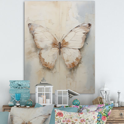 " Minimalism Beige Butterfly II "