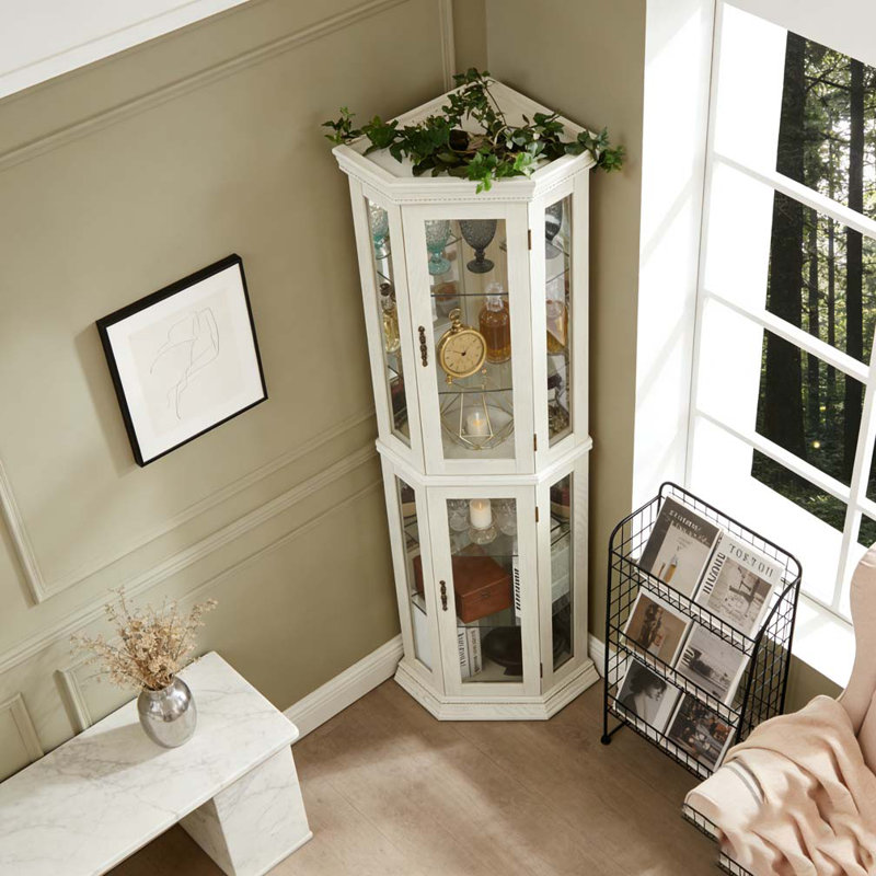 Lighted Corner Curio Cabinet