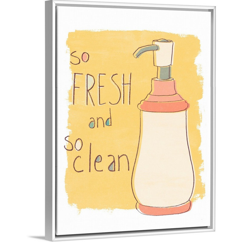 Potty Pun II - reproduction d'art sur toile, H 17,7 po x l 13,7 po x P 1,75 po, Cadre flottant blanc