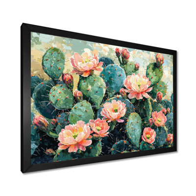 Cactus Garden In Bloom III - cactus Wall Art Decor