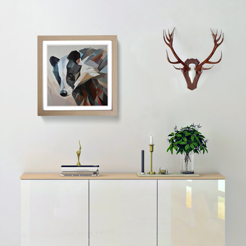 Single Picture Frame Print on Wood, Oak