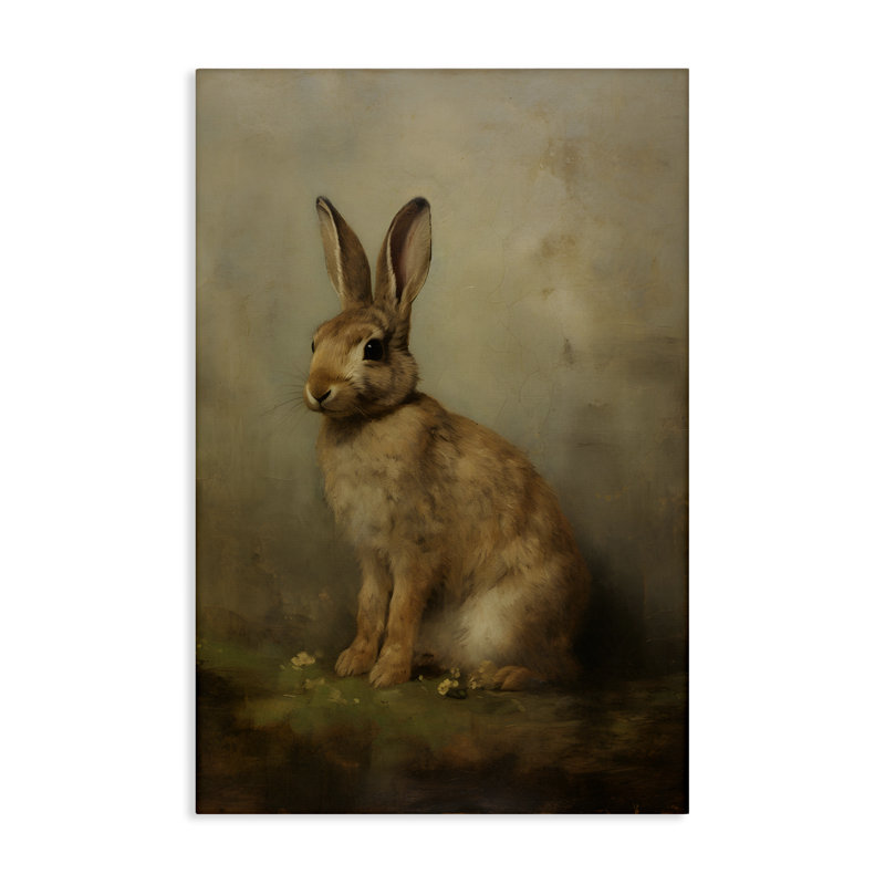«Brown Bunny Portrait» par Petal Prints Design, H 36 po x l 24 po