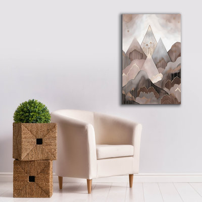 Art mural sur toile Millwood Pines «Boho Mountain 6» par Petals Prints Design